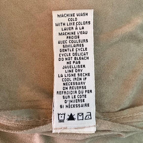 Women’s Max Studio tan suede pencil style knee length skirt with elastic waist - Picture 6 of 6